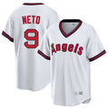 Lashops LA.Angels #9 Zach Neto Player White T-shirt Home Game Stitched Jerseys