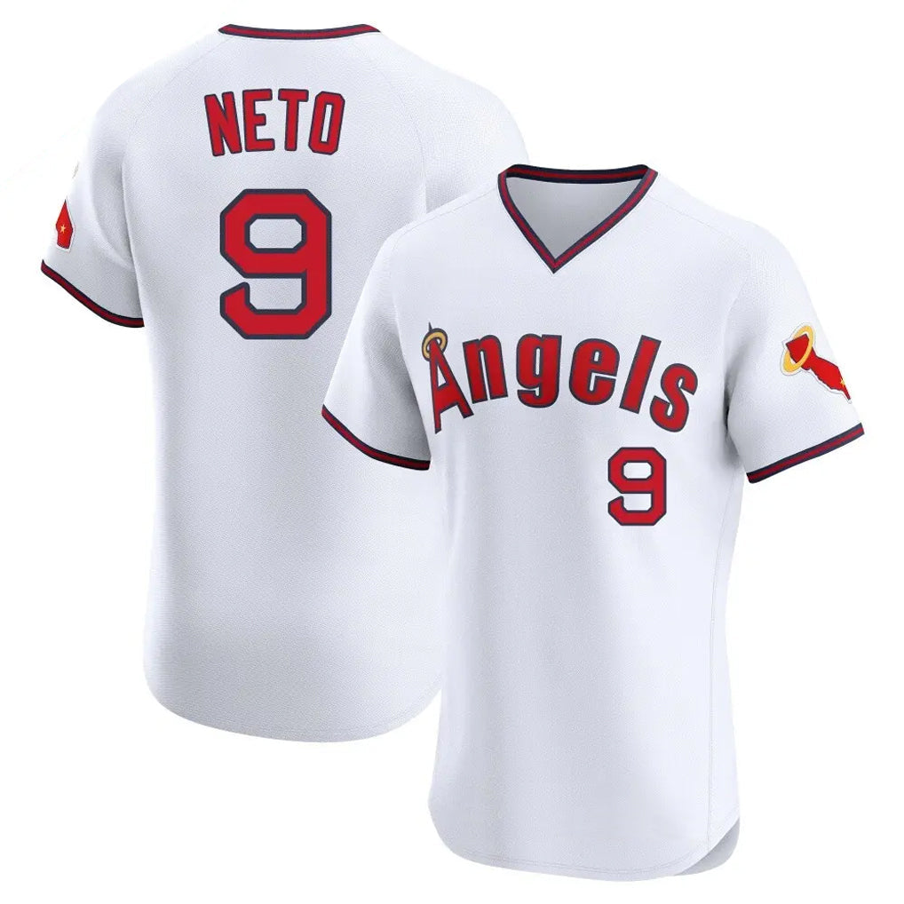 Lashops LA.Angels #9 Zach Neto Player White T-shirt Home Limited Elite Stitched Jerseys