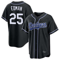 Lashops LA.Dodgers #25 Tommy Edman Player Black Carbon Limited Home All Stitched Jerseys