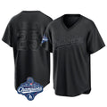 Lashops LA.Dodgers #25 Tommy Edman Player Black World Series Meet Pitch Fashion T-shirt Stitched Jerseys