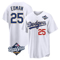 Lashops LA.Dodgers #25 Tommy Edman Player Gold White World Series 2026 Collection Stadium Limited Stitched Jerseys