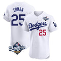 Lashops LA.Dodgers #25 Tommy Edman Player Gold White World Series Limited Elite Home Stitched Jerseys