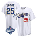 Lashops LA.Dodgers #25 Tommy Edman Player Gold White World Series Meet 2026 Collection Stadium Limited Stitched Jerseys