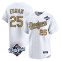 Lashops LA.Dodgers #25 Tommy Edman Player Gold World Series Collection Limited Home Stitched Jerseys