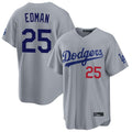 Lashops LA.Dodgers #25 Tommy Edman Player Gray Game Home Stitched Jerseys