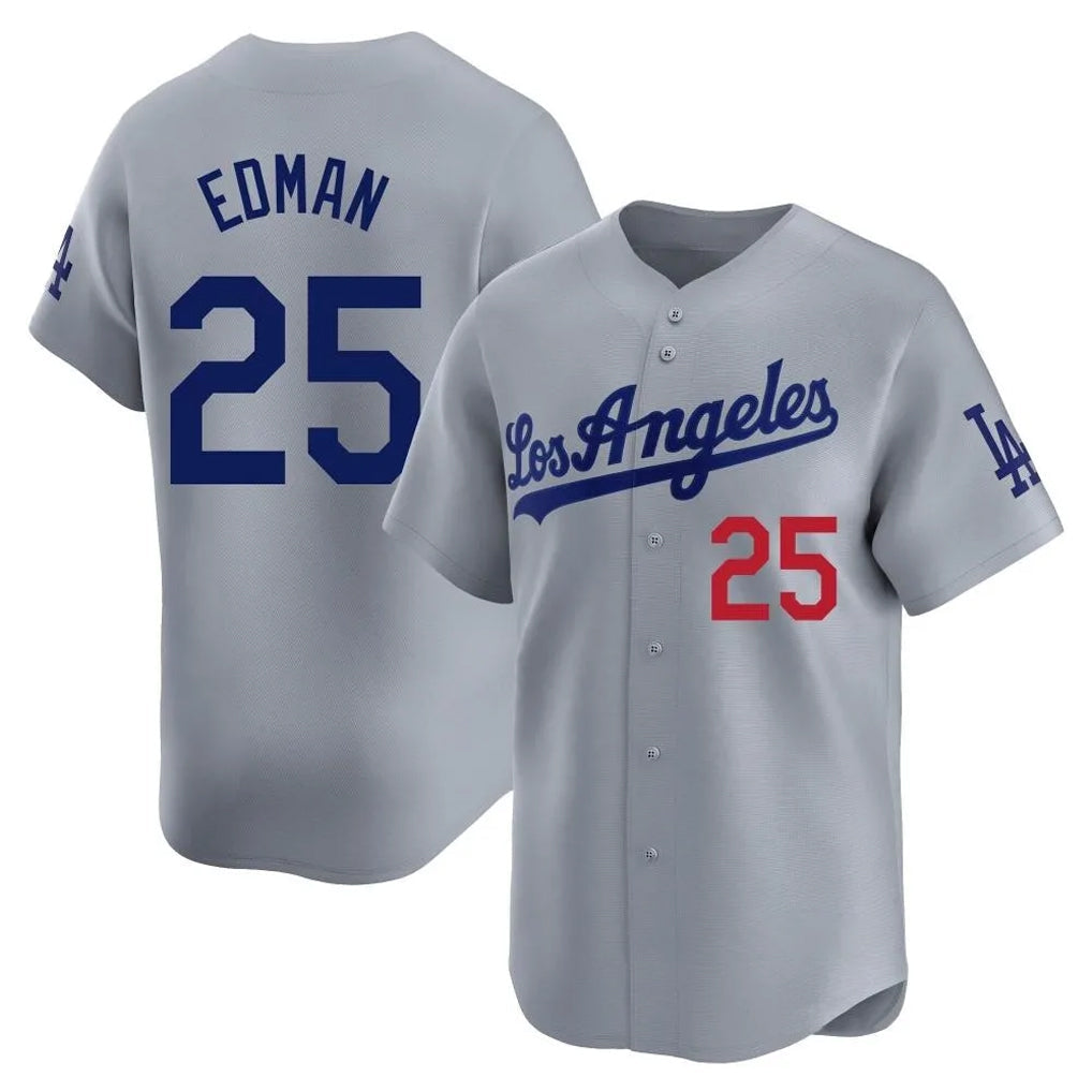 Lashops LA.Dodgers #25 Tommy Edman Player Gray Limited Home Stitched Jerseys