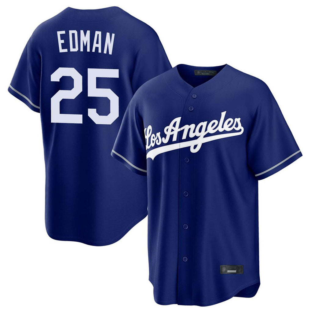 Lashops LA.Dodgers #25 Tommy Edman Player Royal Game Stitched Jerseys