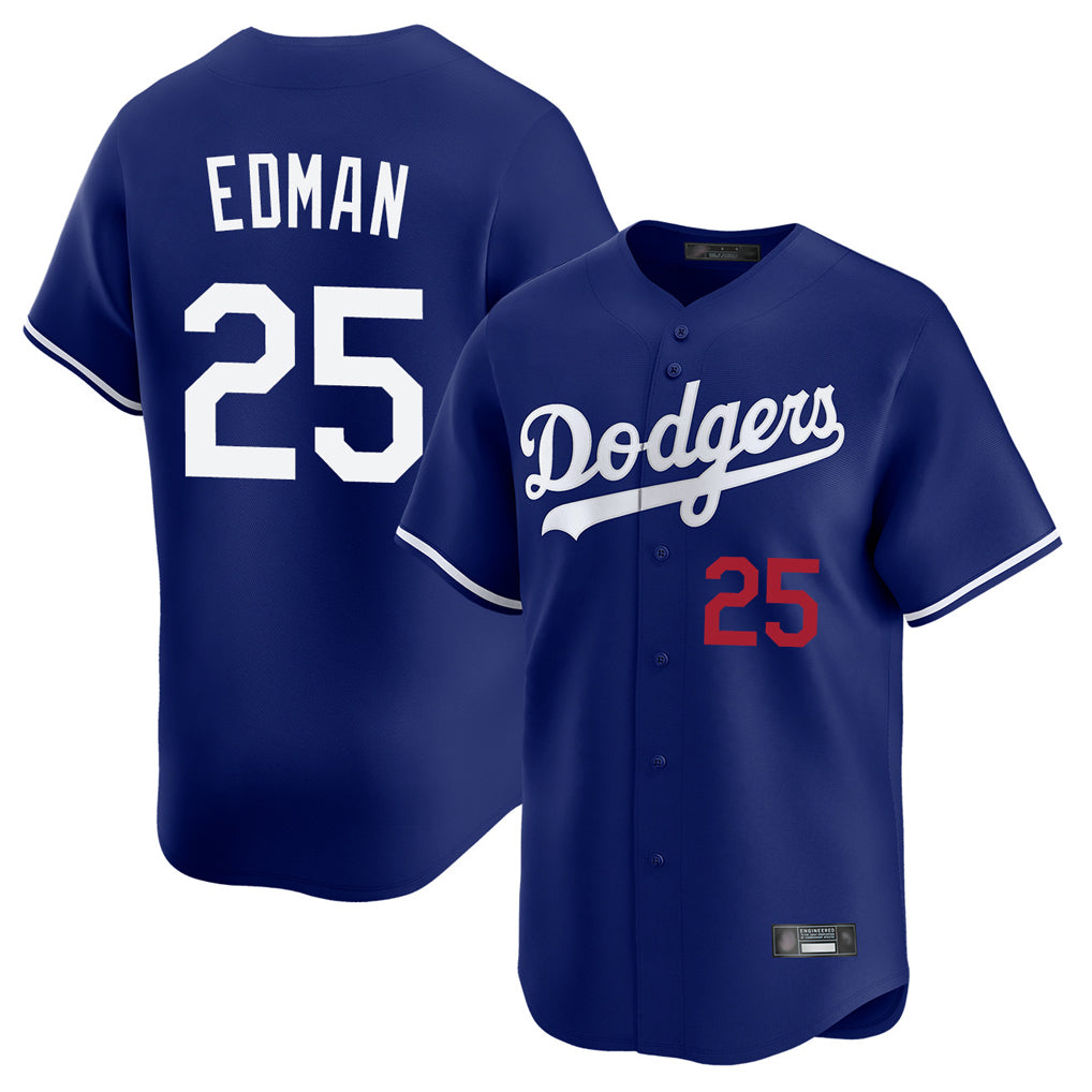 Lashops LA.Dodgers #25 Tommy Edman Player Royal Limited Home Stitched Jerseys