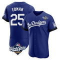 Lashops LA.Dodgers #25 Tommy Edman Player Royal World Series City Connect Elite Home Stitched Jerseys
