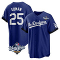 Lashops LA.Dodgers #25 Tommy Edman Player Royal World Series City Connect Home Game Stitched Jerseys
