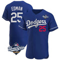 Lashops LA.Dodgers #25 Tommy Edman Player Royal World Series Limited Elite Home Stitched Jerseys