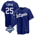 Lashops LA.Dodgers #25 Tommy Edman Player Royal World Series Meet Game Stitched Jerseys
