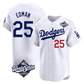 Lashops LA.Dodgers #25 Tommy Edman Player White World Series Limited Home Stitched Jerseys