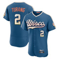 Lashops M.Brewers #2 Brice Turang Player Blue 2026 City Connect Home Limited Elite Stitched Jerseys