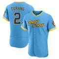 Lashops M.Brewers #2 Brice Turang Player Light Blue City Connect Home Limited Elite Stitched Jerseys