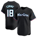 Lashops M.Marlins #18 Griffin Conine Player Black Home Limited Stitched Jerseys