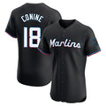 Lashops M.Marlins #18 Griffin Conine Player Black Vapor Home Limited Elite Stitched Jerseys
