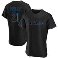 Lashops M.Marlins #21 Graham Pauley Player Black Home Limited Elite Stitched Jerseys