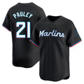 Lashops M.Marlins #21 Graham Pauley Player Black  Home Limited Stitched Jerseys
