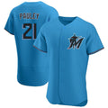 Lashops M.Marlins #21 Graham Pauley Player Blue Home Limited Elite Stitched Jerseys