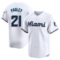 Lashops M.Marlins #21 Graham Pauley Player White  Home Limited Stitched Jerseys