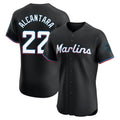Lashops M.Marlins #22 Sandy Alcantara Player Black Vapor Home Limited Elite Stitched Jerseys