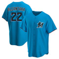 Lashops M.Marlins #22 Sandy Alcantara Player Blue Home Game Stitched Jerseys