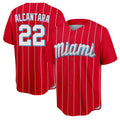 Lashops M.Marlins #22 Sandy Alcantara Player Red City Connect Home Game Stitched Jerseys