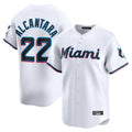 Lashops M.Marlins #22 Sandy Alcantara Player White Home Limited Stitched Jerseys