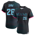 Lashops M.Marlins #26 Janson Junk Player Black City Connect Home Limited Elite Stitched Jerseys