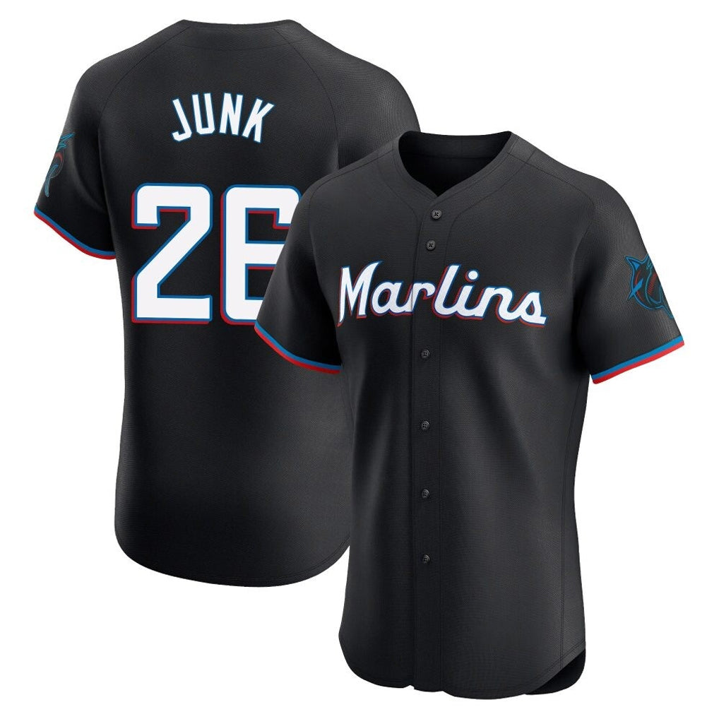 Lashops M.Marlins #26 Janson Junk Player Black Vapor Home Limited Elite Stitched Jerseys