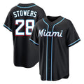 Lashops M.Marlins #28 Kyle Stowers Player Black Fashion Out Home Game Stitched Jerseys