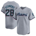 Lashops M.Marlins #28 Kyle Stowers Player Gray Home Limited Stitched Jerseys