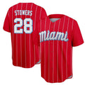 Lashops M.Marlins #28 Kyle Stowers Player Red City Connect Home Game Stitched Jerseys