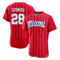 Lashops M.Marlins #28 Kyle Stowers Player Red City Connect Home Limited Elite Stitched Jerseys