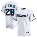 Lashops M.Marlins #28 Kyle Stowers Player White  Home Limited Stitched Jerseys