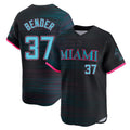 Lashops M.Marlins #37 Anthony Bender Player Black City Connect Home Limited Stitched Jerseys