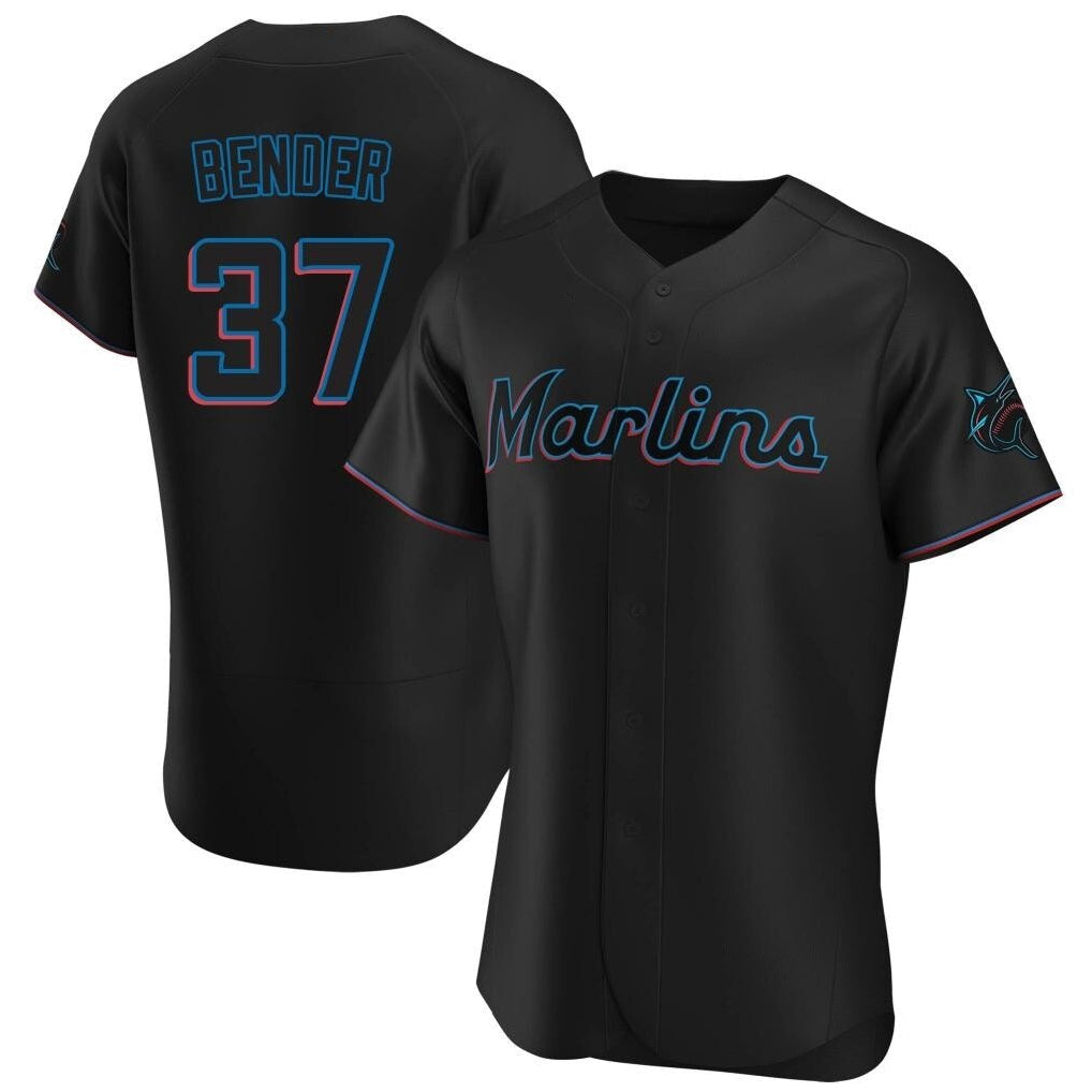 Lashops M.Marlins #37 Anthony Bender Player Black Home Limited Elite Stitched Jerseys