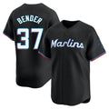 Lashops M.Marlins #37 Anthony Bender Player Black  Home Limited Stitched Jerseys