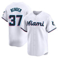 Lashops M.Marlins #37 Anthony Bender Player White  Home Limited Stitched Jerseys