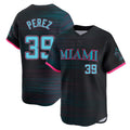 Lashops M.Marlins #39 Eury Perez Player Black City Connect Home Limited Stitched Jerseys