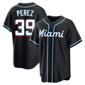 Lashops M.Marlins #39 Eury Perez Player Black Fashion Out Home Game Stitched Jerseys
