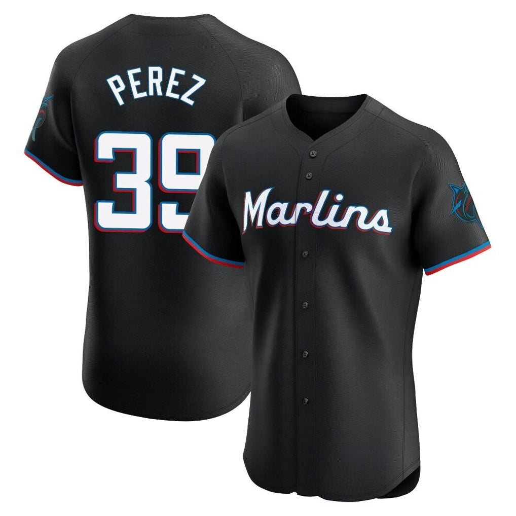 Lashops M.Marlins #39 Eury Perez Player Black Vapor Home Limited Elite Stitched Jerseys