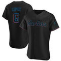 Lashops M.Marlins #6 Otto Lopez Player Black Home Limited Elite Stitched Jerseys