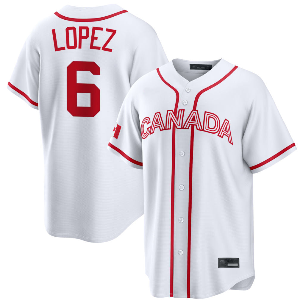 Lashops M.Marlins #6 Otto Lopez Player White 2026 World Classic Home Pick-A-Player Stitched Jerseys