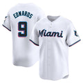 Lashops M.Marlins #9 Xavier Edwards Player White  Home Limited Stitched Jerseys