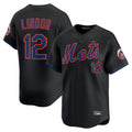 Lashops NY.Mets #12 Francisco Lindor Player Black Alternate Home Limited Stitched Jerseys