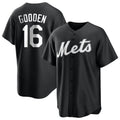 Lashops NY.Mets #16 Dwight Gooden Player Black Home Game Stitched Jerseys