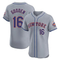 Lashops NY.Mets #16 Dwight Gooden Player Gray Road Limited Elite Home Stitched Jerseys