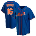 Lashops NY.Mets #16 Dwight Gooden Player Royal Home Game Stitched Jerseys